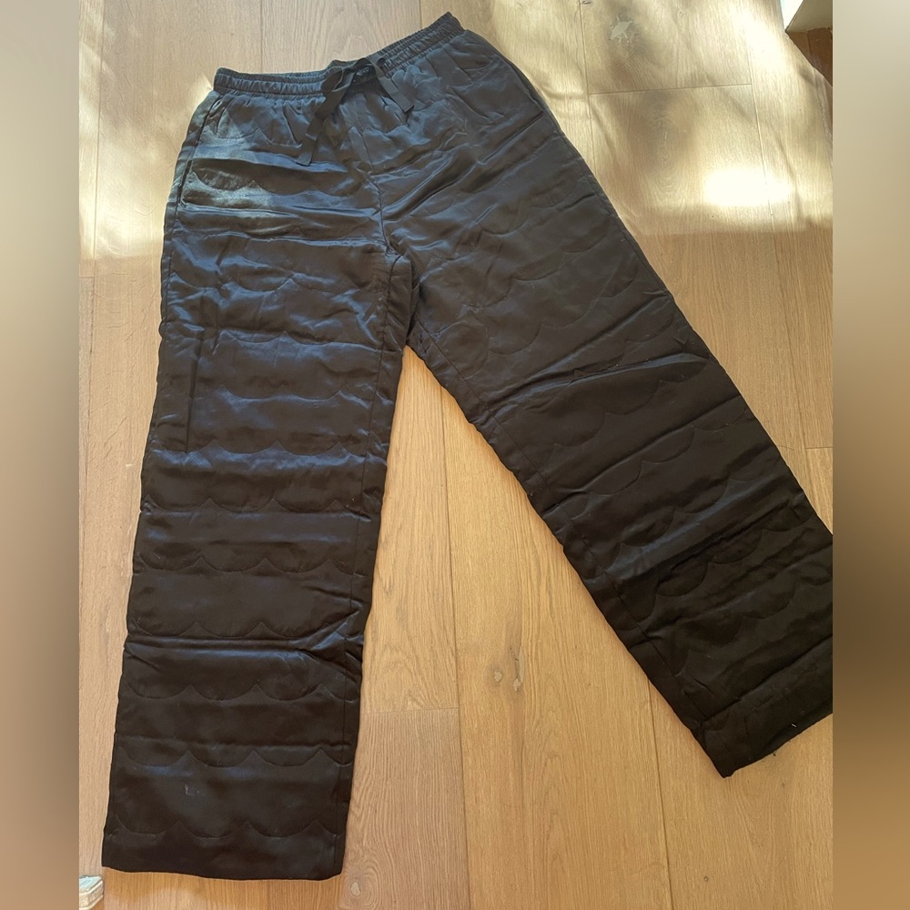 Cynthia Rowley quilted silk pj pants